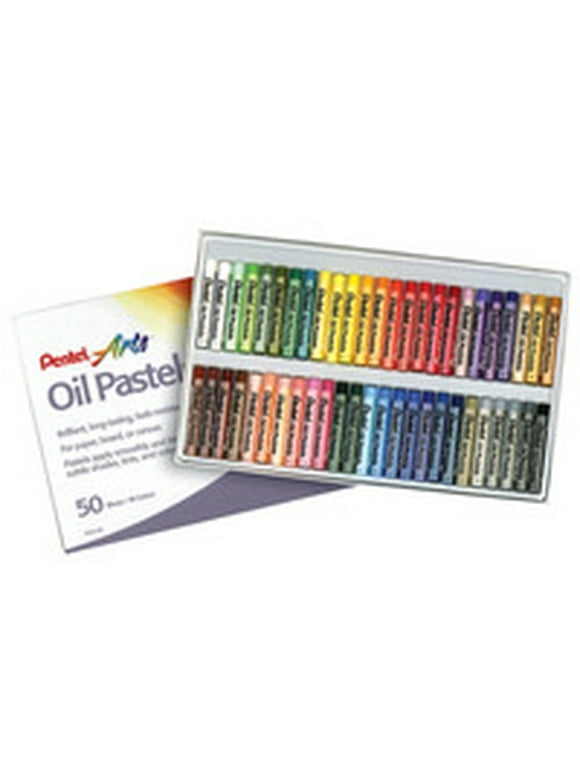 Pentel Arts Oil Pastels, Assorted Colors, Set of 50