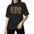 thumbnail image 2 of Dancing Skeletons Halloween Fun Women's T-shirt, 2 of 3