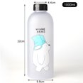 thumbnail image 3 of Botellas de agua Lindo oso panda Taza 1000ml Con pajita Transparente Botella de agua de dibujos animados Utensilios para beber Esmerilado A prueba de fugas Coctelera de proteínas, 3 of 5