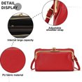 thumbnail image 3 of Vintage dinner bag senior sense temperament mobile phone bag lychee pattern crossbody bag-red, 3 of 5