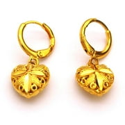RUICHENYANGRUN DLQT Love Earrings For Women, Gold Sand Earrings, Love Earrings, Fashion Gold Sand Earring Accessories