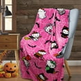 thumbnail image 6 of Pink Halloween Blanket Gifts for Women Girls Kids, Cute Hello Kitty Throw Blankets, 6 of 7