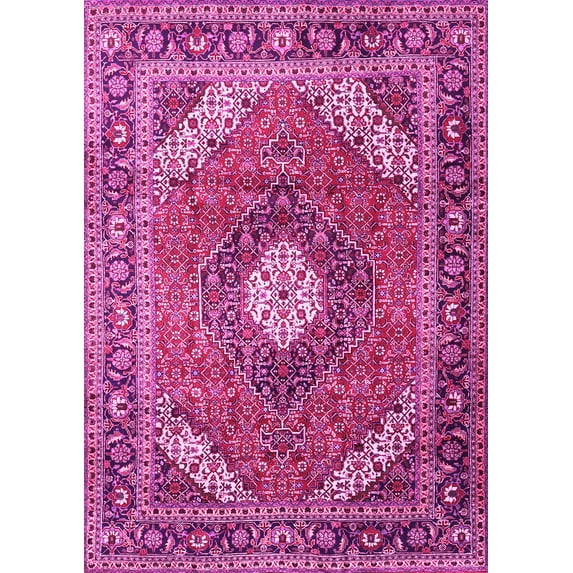 Ahgly Company Indoor Rectangle Persian Pink Traditional Area Rugs, 2' x 4'