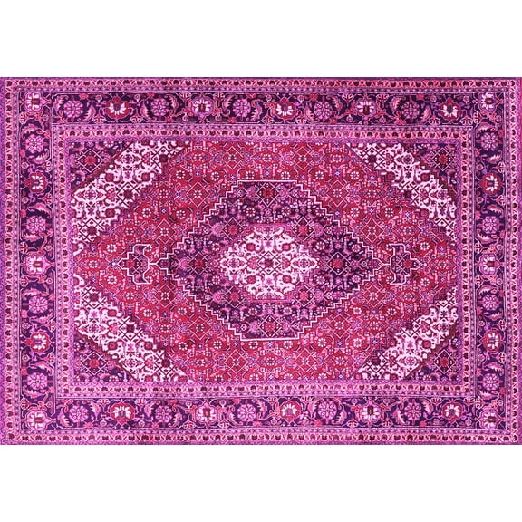 Ahgly Company Indoor Rectangle Persian Pink Traditional Area Rugs, 5' x 7'