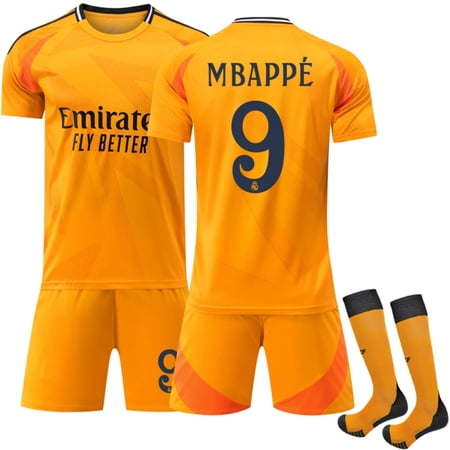 24/25 Away New Soccer Activewear No.9 Mbappe Fans Soccer Jerseys Kits For Kids And Adults