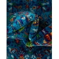 thumbnail image 4 of Unique Loom Calypso Collection Area Rug - Kaiso (2' x 6' Runner Navy Blue/Green), 4 of 7