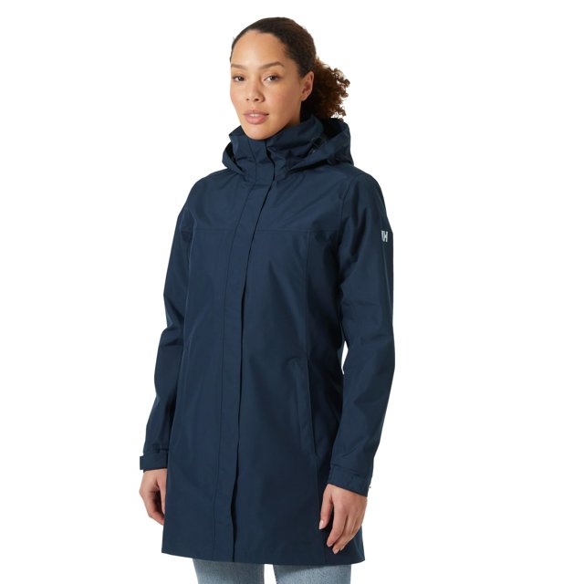 Abrigo Helly Hansen Aden Impermeable para Mujer Azul Marino Talle Grande
