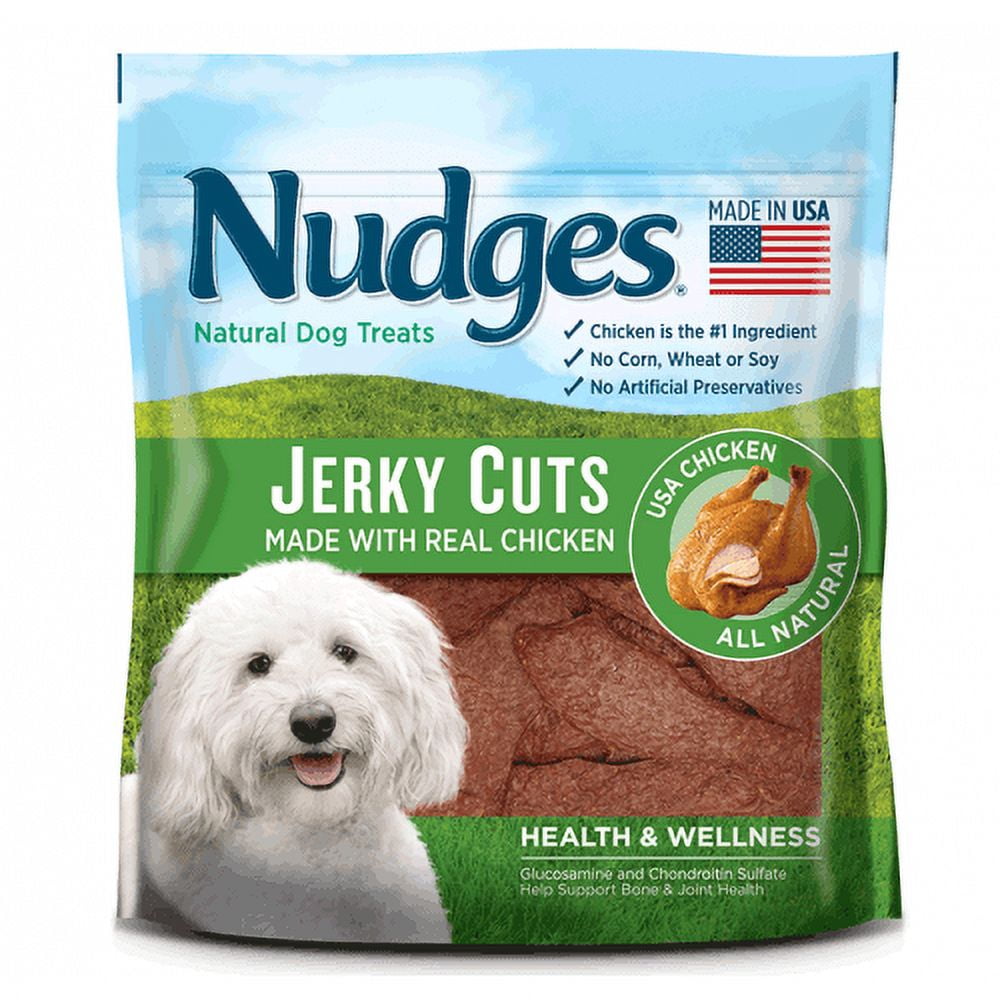 Nudges Health and Wellness Chicken Jerky Dog Treats, 5 Oz