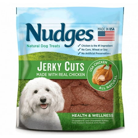 Nudges Health and Wellness Chicken Jerky Dog Treats, 5 Oz