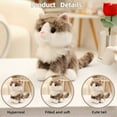 thumbnail image 2 of Black Cat Plush Doll-Realistic Stuffed Kitten Plush Toy Cute Soft Cat Surprise Pillow Birthday Gift, 2 of 7