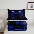 thumbnail image 5 of Gaming Full Comforter Set Teens Game Bedding Set, Gamer Comforter Set Game Bedroom Decor,Glowing Neon Gamepad Duvet Set Geometric Reversible Quilt Comforter Warm,Royal Blue, 5 of 7