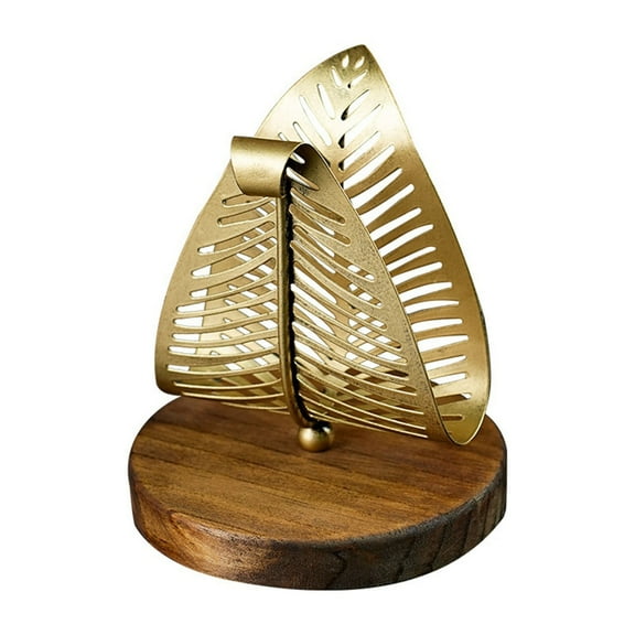 Freestanding Modern Napkin Holder with Leaf Design, Desktop Paper Towel Dispenser