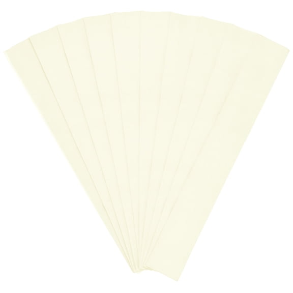 10-Pack Crepe Paper, 3.3ft x 20 Inch /100 x 50cm Soft Wide Crepe Paper Streamer Sheet, Decorative Craft Streamer [Cream White]
