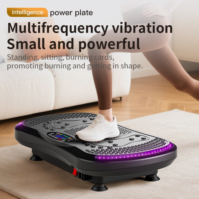 Whole Body Vibration Plate Exercise Machine, 9Speed Levels Vibration Fitness Platform with Bluetooth, LED Display, Remote Control & Foot Massage Magnets for Home Workout, Weight Loss, Body Shaping
