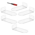 thumbnail image 1 of OULII 6Pcs Acrylic Floating Shoe Rack Transparent Wall Mounted Display Shelves for Sneaker Storage, 1 of 8