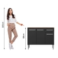 thumbnail image 4 of Mueble de Cocina Madesa Emilly 3 Puertas y 1 Cajón Marrón/Negro, 4 of 8
