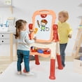 thumbnail image 6 of Kids Easel for Toddlers Age 3+, Art Magnetic White Board & Chalkboard Double Side Adjustable Stand, Drawing Writing Learning Educational Toy for 3 4 5 Year Boys Girl Birthday Gifts, Pink, 6 of 7