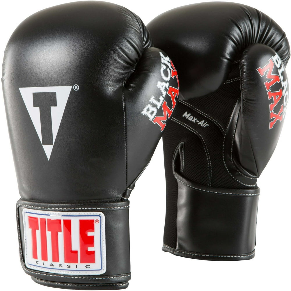 TITLE Boxing Classic Max Boxing Gloves Black 16 oz.