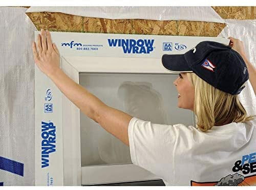 Mfm Building Products WindowWrap Flexible Vinyl Window Wrap - White - Carton of 9, 4 In.