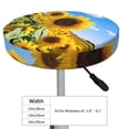 thumbnail image 4 of Naloa Sky Golden Sunflower Field B Round Bar Stool Cushion Cover 12-14 inch, Fits Kitchen, Office, Restaurant Chairs - {sizeName}12 inch, 4 of 7
