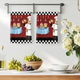 thumbnail image 3 of Chef Kitchen Towels Set of 2, Cartoon Red Food Cooking Black White Buffalo Check Absorbent Dish Towels for Kitchen, Microfiber Hand Towel, Quick Drying Tea Towel for Cleaning Decorative Dishcloths, 3 of 7