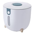 thumbnail image 1 of Contenedor hermético para almacenar alimentos secos de cocina con capacidad de 5 kg, cubo para cereales y arroz. Azul, 1 of 8