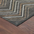 thumbnail image 3 of Addison Rugs Chantille Indoor/Outdoor Transitional Stripes Charcoal Machine Washable Round Rug, 8' x 8', 3 of 8
