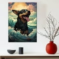 thumbnail image 3 of Australian Kelpie Canvas Wall Art Framed Great Wave Oil Painting Stretched and Framed Artsy Romantic Wall Paintings Girlfriend gift for Living Room Bedroom Bathroom Office Wall Décor, 3 of 4