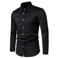 thumbnail image 2 of LYXSSBYX Mens Shirts Long Sleeve Men Casual Button Long Sleeve Turn-down Collar Tops Blouse Shirt, 2 of 9