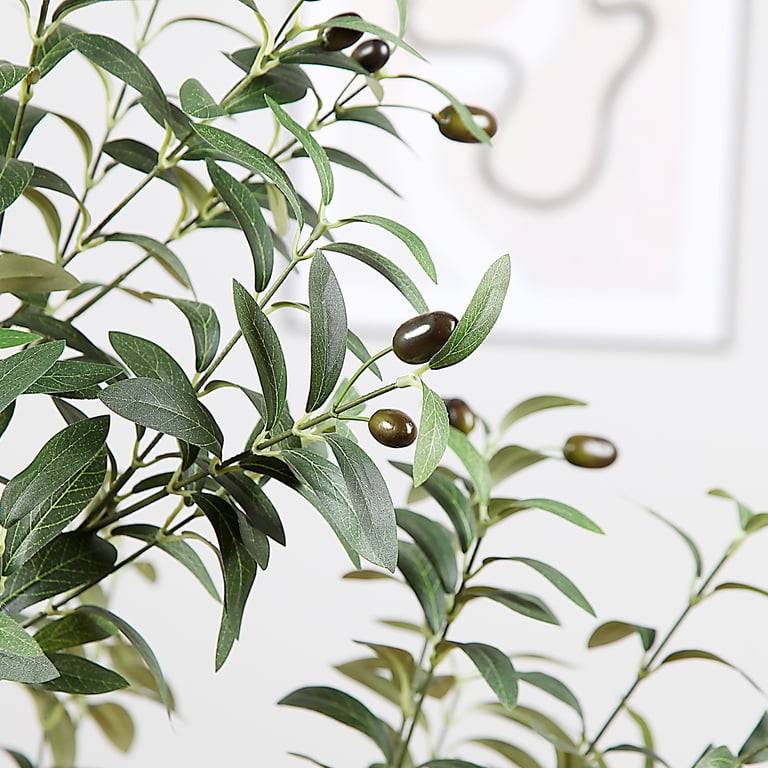 Artificial Plant, 5ft Fake Olive Tree, Pre Potted Faux Greenry Plant for  Home Decor Office House Living Room Indoor Outdoor, Big Fake Plants Fake ...