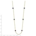 thumbnail image 2 of 14K Yellow Gold necklace Pearl Freshwater Black 18 in 3.5 mm, 2 of 2
