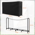 thumbnail image 4 of Heavy Duty Outdoor Firewood Rack - Large Adjustable Steel Log Holder - Weatherproof Storage Organizer - For Fireplace, Patio & Backyard - 8FT Firewood Rack + Waterproof Cover, 4 of 8