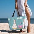 thumbnail image 3 of Wukai Animal Meditation Print Zipper Bag,large Beach Tote Bag,Waterproof Sandproof Bag,Grocery and Picnic Tote Travel Bag, 3 of 5