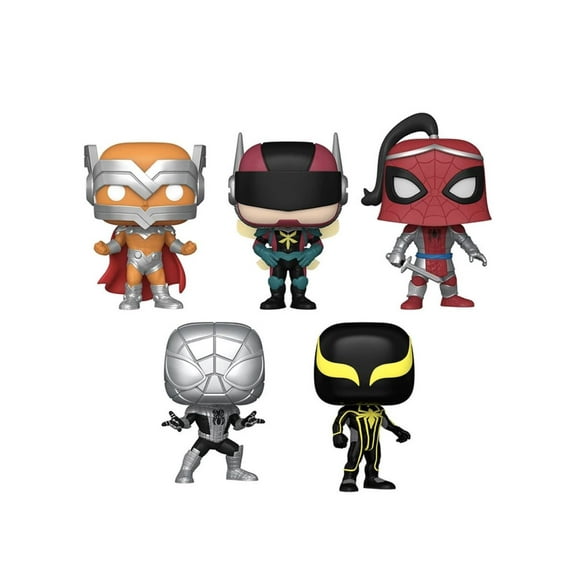 Funko pop Marvel - Spider-Man Prodigy/ The hornet/ Prince of arachne/ Spider-Armor MK I/ Spider-Armor MK II Se 5 Pack Funko 889698622813