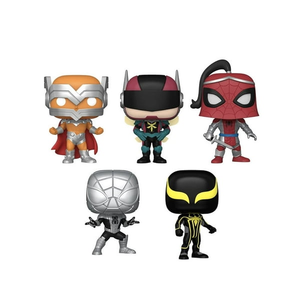 Funko pop Marvel - Spider-Man Prodigy/ The hornet/ Prince of arachne/ Spider-Armor MK I/ Spider-Armor MK II Se 5 Pack Funko 889698622813