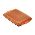 Rachael Ray 9" x 13" Bakeware Nonstick Cake Pan with Lid, Gray with