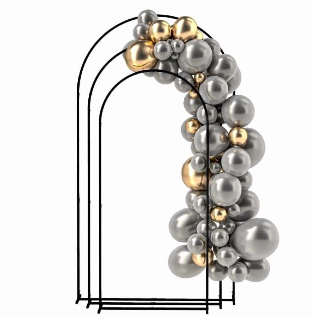 Set of 3 Metal Arch Backdrop Stand, Wedding Arch Frame, Balloon Backdrop Arch Stand Set
