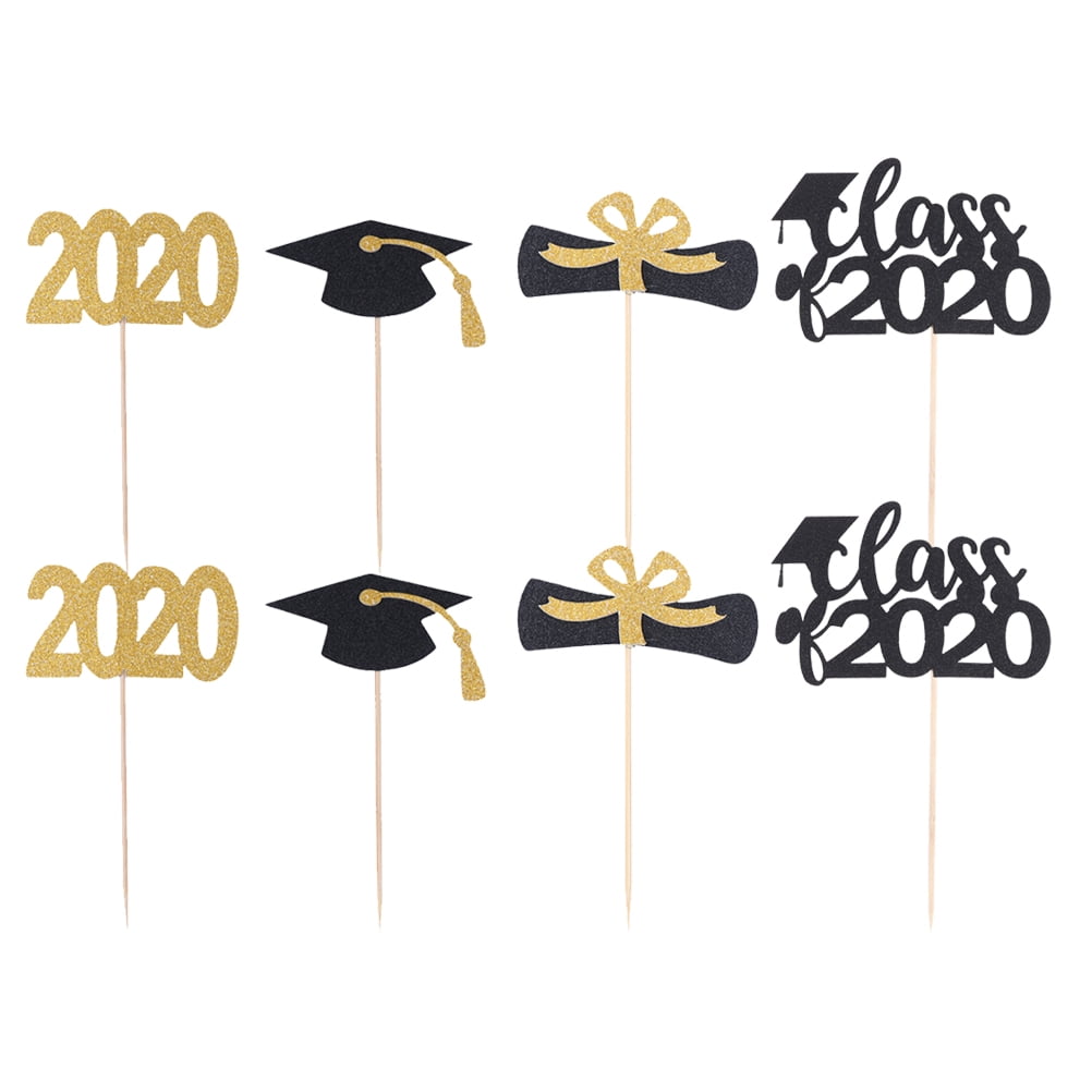 Rosarivae 14pcs Trencher Class of 2020 Cake Picks 2020 Graduation ...