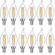 thumbnail image 1 of E12 Candelabra Led Light Bulb, Flame Tip Decorative Led Filament Candle Bulb, E12 Base, Non-dimmable, Pack Of 12, 1 of 3