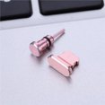 thumbnail image 3 of Inteprter Puerto de carga de metal 3.5mm Auricular Jack Reemplazo de tapón antipolvo USB para XS 8 7 7 6 6S Plus Mini Tapón antipolvo Cables de audio/vídeo oro rosa, 3 of 6