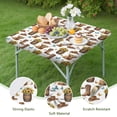thumbnail image 4 of Highland Cow Barrel Boot Butterfly Pattern Square Fitted Tablecloth with Elastic Edge,Square Table Cover,Washable Elastic Table Cover for Home Kitchen Party Decor 34"x34", 4 of 6