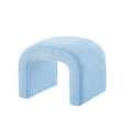 thumbnail image 6 of Modern U-Shaped Teddy Ottoman Set of 3 with Soft Beige Canvas 44 " and 18 " Stools Perfect for Living Room Footrest or Entryway, 6 of 6