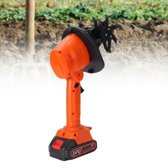 Electric Rototiller Cordless Tiller Cultivator with 2 1500mAh Li Batteries for Lawn Soil Cultivation and Weeding