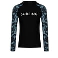 thumbnail image 2 of Ocealan Men's Surfing Rash Guard Shirt UPF 50+ UV Protective Long Sleeve Quick Dry Swimming Shirts Black 4XL, 2 of 7