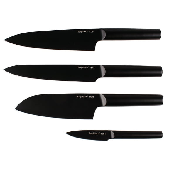 BergHOFF Ron Stainless Steel 4pc Knife Set, Black