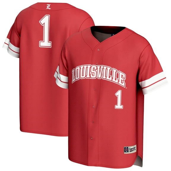 Unisex GameDay Greats #1 Red Louisville Cardinals Lightweight Collegiate Baseball Fashion Jersey