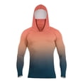 thumbnail image 2 of Mens Uv Sun Hoodie with Thumb Holes Solid Gradient Sun Protection Hoodie Shirt UPF 50 Long Sleeve Uv SPF T-Shirts L Gray, 2 of 4