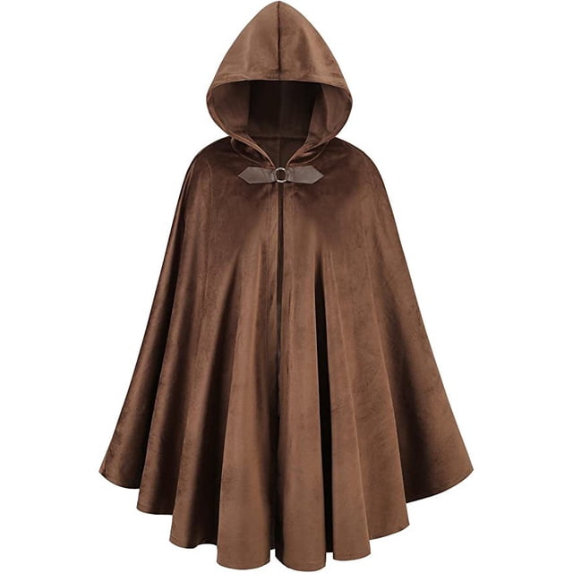 Capa de gamuza de ciervo medieval, disfraz de cosplay de guerrero de batalla retro de Halloween
