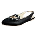 thumbnail image 2 of Zapatos casuales cómodos de perlas ahuecadas con punta en pico para mujer, zapatos individuales de tacón bajo cómodos y sólidos Wmkox8yii FOPL1692, 2 of 7