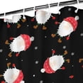 thumbnail image 3 of Black Christmas Santa Pattern Shower Curtain 36"x72" ,Bathroom Decorative Shower Curtains Set with 12 Hooks,Modern Waterproof Washable Shower Curtain, 3 of 6